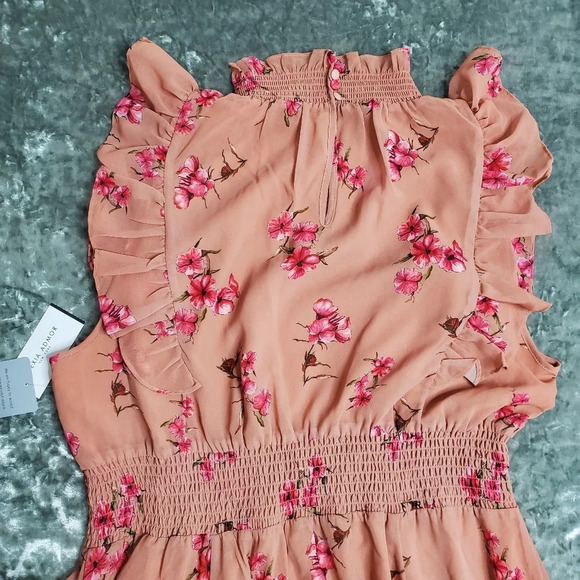 Alexia Admor Joanna Ruffled Dress In Cafe Floral - Picture 10 of 11